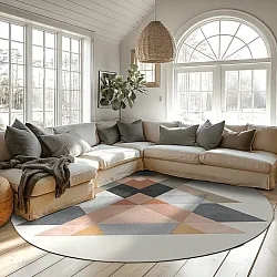 Round rug - Jeral (beige/multi)