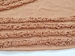 Round rug - Jovie Natural Cotton Shaggy (terracotta)