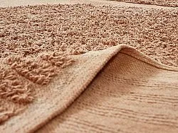 Round rug - Jovie Natural Cotton Shaggy (terracotta)