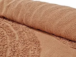 Round rug - Jovie Natural Cotton Shaggy (terracotta)