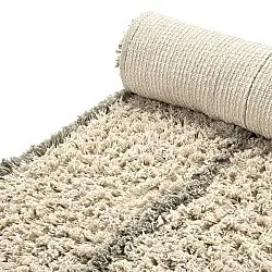 Shaggy rugs - Kairi Natural Cotton Shaggy (beige/taupe)