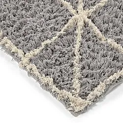 Shaggy rugs - Kairi Natural Cotton Shaggy (grey/beige)