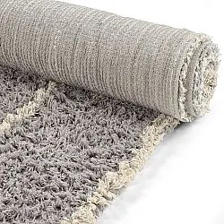 Shaggy rugs - Kairi Natural Cotton Shaggy (grey/beige)