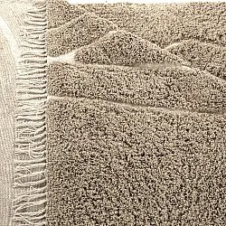 Shaggy rugs - Kindon Natural Cotton Shaggy (beige/white)