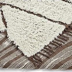 Shaggy rugs - Kindon Natural Cotton Shaggy (off white/brown)