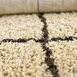 Shaggy rugs - Lana Natural Cotton Shaggy (beige/brown)