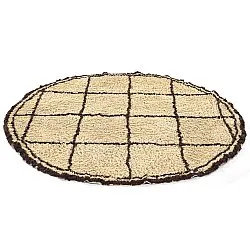 Round rug - Lana Natural Cotton Shaggy (beige/brown)