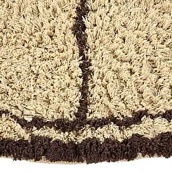 Round rug - Lana Natural Cotton Shaggy (beige/brown)