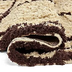 Round rug - Lana Natural Cotton Shaggy (beige/brown)
