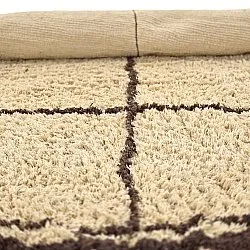 Round rug - Lana Natural Cotton Shaggy (beige/brown)