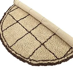Round rug - Lana Natural Cotton Shaggy (beige/brown)