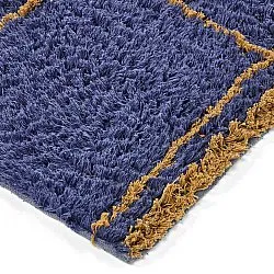 Shaggy rugs - Lana Natural Cotton Shaggy (blue/yellow)