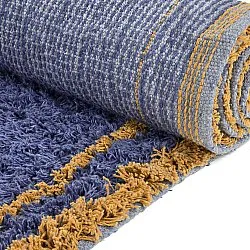 Shaggy rugs - Lana Natural Cotton Shaggy (blue/yellow)