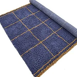 Shaggy rugs - Lana Natural Cotton Shaggy (blue/yellow)