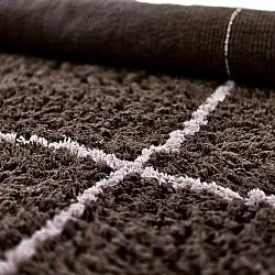 Round rug - Lana Natural Cotton Shaggy (brown)