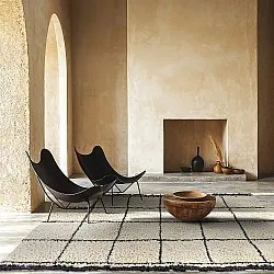 Shaggy rugs - Lana Natural Cotton Shaggy (creme/dark grey)