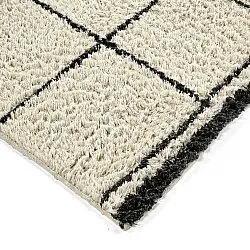 Shaggy rugs - Lana Natural Cotton Shaggy (creme/dark grey)