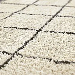 Shaggy rugs - Lana Natural Cotton Shaggy (creme/dark grey)