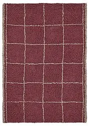 Shaggy rugs - Lana Natural Cotton Shaggy (taupe/red)