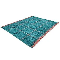Shaggy rugs - Lana Natural Cotton Shaggy (turquoise/pink)