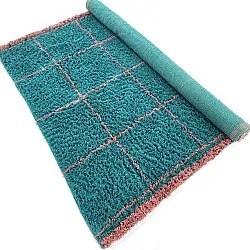 Shaggy rugs - Lana Natural Cotton Shaggy (turquoise/pink)