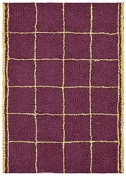 Shaggy rugs - Lana Natural Cotton Shaggy (burgundy/yellow)