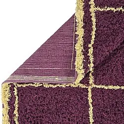 Shaggy rugs - Lana Natural Cotton Shaggy (burgundy/yellow)
