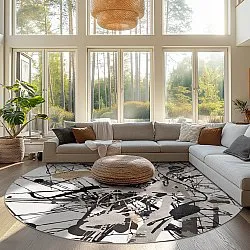 Round rug - Lawrance (grey/white)