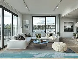 Wilton rug - Lesley (blue/grey/turquoise)