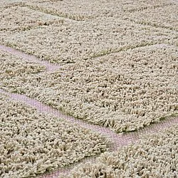Shaggy rugs - Lindley Natural Cotton Shaggy (beige/pink)