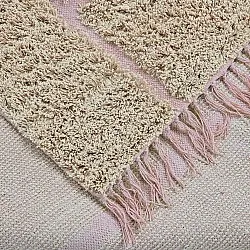 Shaggy rugs - Lindley Natural Cotton Shaggy (beige/pink)