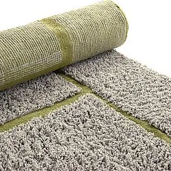 Shaggy rugs - Lindley Natural Cotton Shaggy (greige/green)