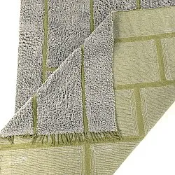Shaggy rugs - Lindley Natural Cotton Shaggy (greige/green)