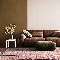 Shaggy rugs - Lindley Natural Cotton Shaggy (pink/purple)
