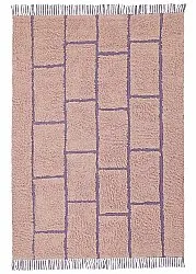 Shaggy rugs - Lindley Natural Cotton Shaggy (pink/purple)
