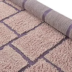 Shaggy rugs - Lindley Natural Cotton Shaggy (pink/purple)