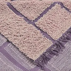 Shaggy rugs - Lindley Natural Cotton Shaggy (pink/purple)