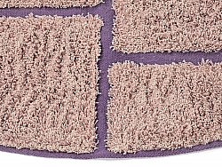 Round rug - Lindley Natural Cotton Shaggy (pink/purple)