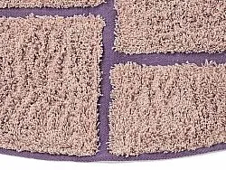 Round rug - Lindley Natural Cotton Shaggy (pink/purple)