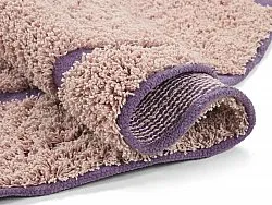 Round rug - Lindley Natural Cotton Shaggy (pink/purple)