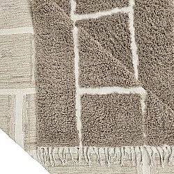 Shaggy rugs - Lindley Natural Cotton Shaggy (taupe/grey)