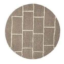 Round rug - Lindley Natural Cotton Shaggy (taupe/grey)