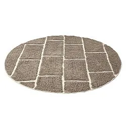 Round rug - Lindley Natural Cotton Shaggy (taupe/grey)