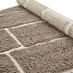 Round rug - Lindley Natural Cotton Shaggy (taupe/grey)