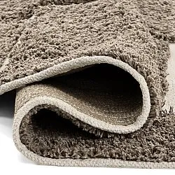 Round rug - Lindley Natural Cotton Shaggy (taupe/grey)