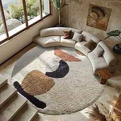 Round rug - Mantona Natural Cotton Shaggy (multi)