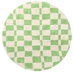 Round rug - Maranello Natural Cotton Shaggy (green)