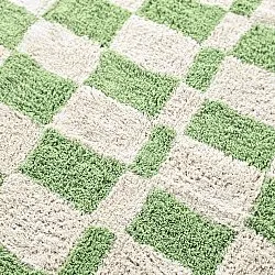 Round rug - Maranello Natural Cotton Shaggy (green)