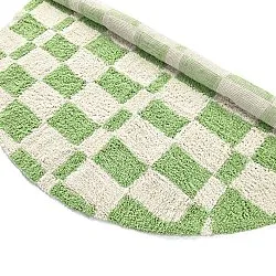 Round rug - Maranello Natural Cotton Shaggy (green)