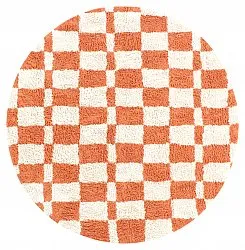 Round rug - Maranello Natural Cotton Shaggy (orange)